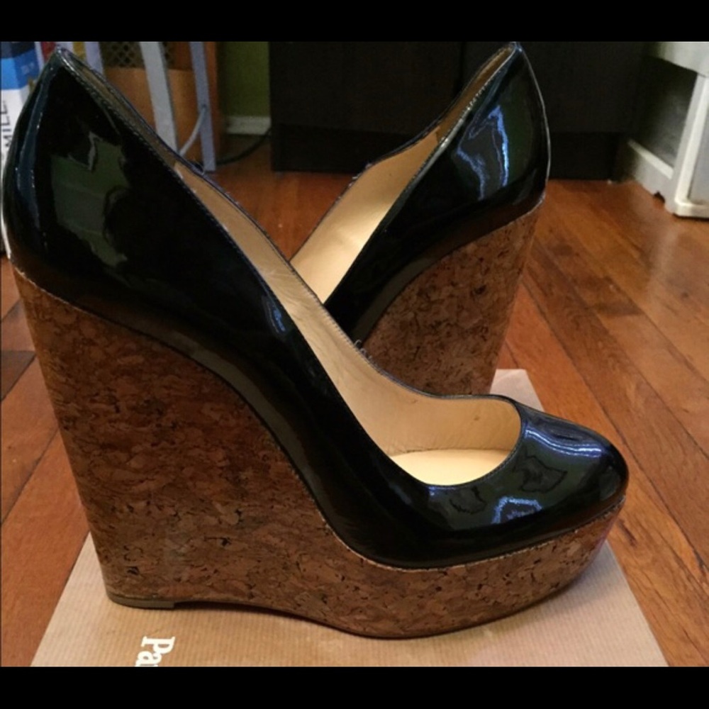 Christian Louboutin cork wedges